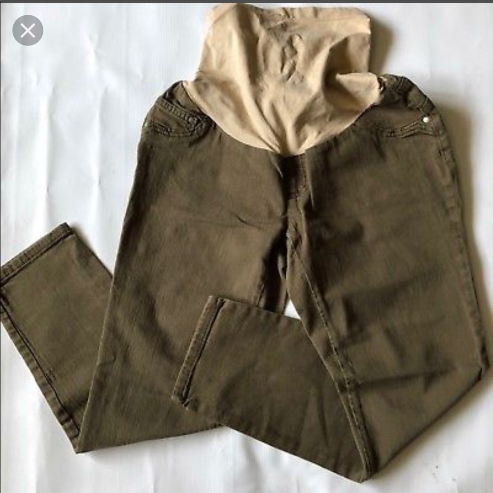 Maternity cropped jeans, brown